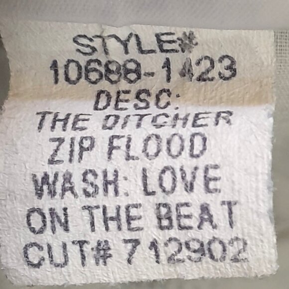 Mother The Ditcher Zip Flood Jeans Love On The Beat Size 31 Whiskering Fading - Picture 8 of 12